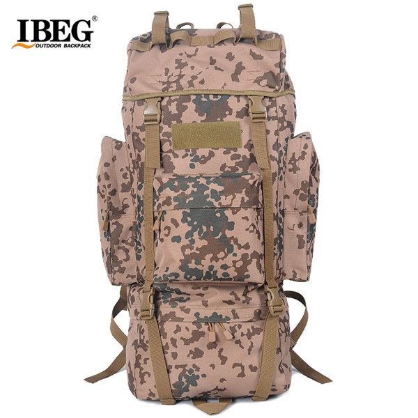 

65L Tactical Trekking Backpack Rucksack Camo Shoulder Bag For Camping Hiking